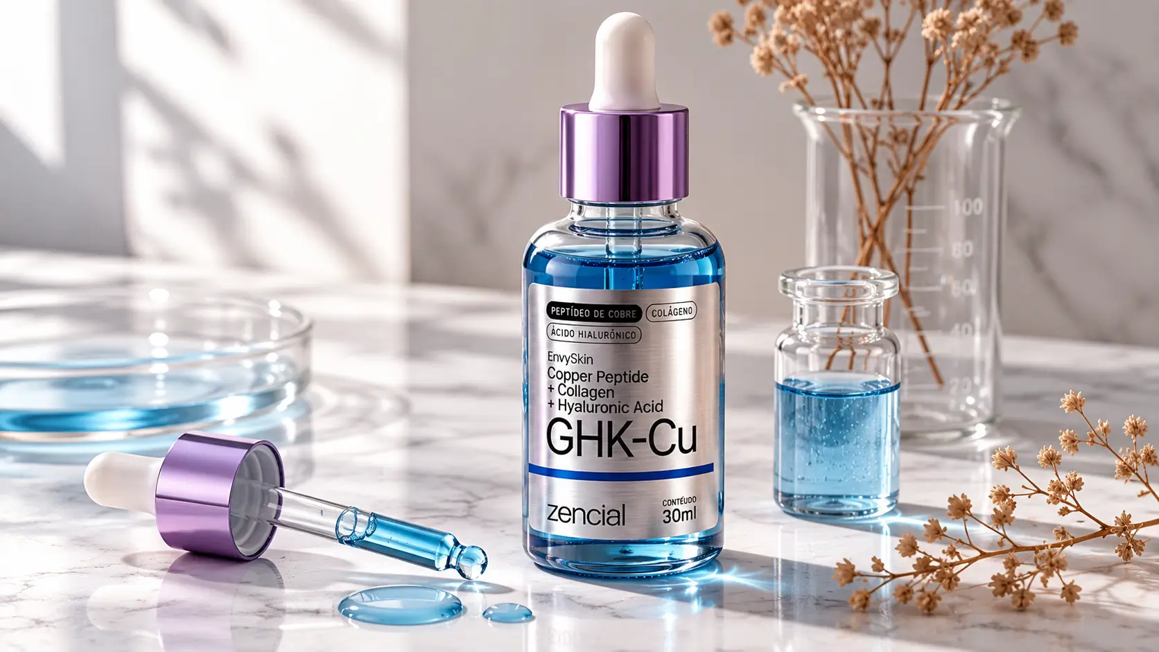 O que são peptídeos na skincare — mulher aplicando sérum facial em rotina de skincare contemporânea